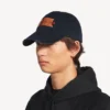 Gorra con logotipo para hombre en azul marino