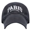 Gorra de béisbol con el logotipo de París «Negro lavado y blanco» 680748-410B2