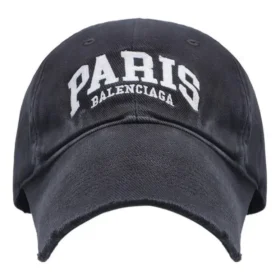Gorra de béisbol con el logotipo de París «Negro lavado y blanco» 680748-410B2