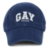 Gorra de béisbol de sarga de algodón con bordado «Pride», «Azul», 670810410B24000