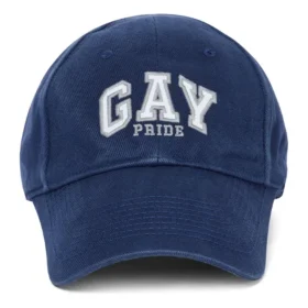 Gorra de béisbol de sarga de algodón con bordado «Pride», «Azul», 670810410B24000