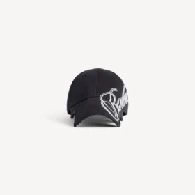 Gorra de hombre «Cursive» en negro desgastado