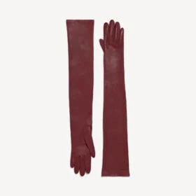 Guantes largos de mujer en color burdeos Guantes largos de mujer en color burdeos