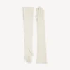 Guantes largos de mujer en color porcelana Guantes largos de mujer en color porcelana
