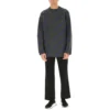 Jersey con logotipo de punto intarsia «Gris oscuro» 623283T15671035