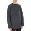 Jersey con logotipo de punto intarsia «Gris oscuro» 623283T15671035