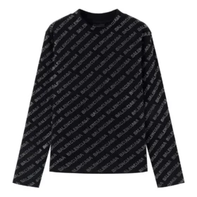 Jersey corto con estampado integral «Negro» 730402TNVQ91073