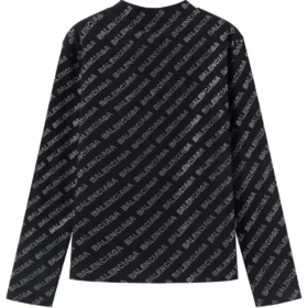 Jersey corto con estampado integral «Negro» 730402TNVQ91073
