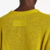 Jersey corto de cuello redondo para mujer en amarillo oscuro Jersey corto de cuello redondo para mujer en amarillo oscuro