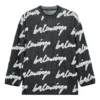 Jersey de algodón de cuello redondo con diseño 3D Scribble «Negro» 625985T31801070