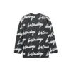 Jersey de algodón de cuello redondo con diseño 3D Scribble «Negro» 625985T31801070