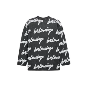 Jersey de algodón de cuello redondo con diseño 3D Scribble «Negro» 625985T31801070