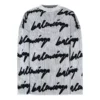 Jersey de algodón de cuello redondo con garabatos en 3D «White» 625985T31809040