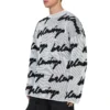 Jersey de algodón de cuello redondo con garabatos en 3D «White» 625985T31809040
