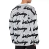 Jersey de algodón de cuello redondo con garabatos en 3D «White» 625985T31809040