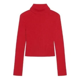 Jersey de cuello alto con estampado acanalado «Red» 662722T32106167
