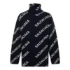 Jersey de cuello alto con estampado de logotipos «Black White» 621018T15674177
