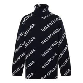 Jersey de cuello alto con estampado de logotipos «Black White» 621018T15674177