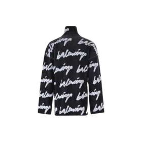 Jersey de cuello alto con logotipo garabateado «Negro» 625927T31801070