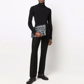 Jersey de cuello alto entallado «Negro» 682003T51751000