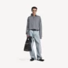 Jersey de cuello alto para hombre en gris jaspeado Jersey de cuello alto para hombre en gris jaspeado