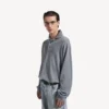 Jersey de cuello alto para hombre en gris jaspeado Jersey de cuello alto para hombre en gris jaspeado