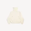 Jersey de cuello alto para mujer, con diseño «del revés», en blanco roto Jersey de cuello alto para mujer, con diseño «del revés», en blanco roto