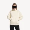 Jersey de cuello alto para mujer, con diseño «del revés», en blanco roto Jersey de cuello alto para mujer, con diseño «del revés», en blanco roto