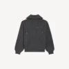 Jersey de cuello alto para mujer, que se lleva al revés, en gris jaspeado oscuro Jersey de cuello alto para mujer, que se lleva al revés, en gris jaspeado oscuro