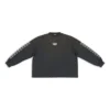 Jersey de cuello redondo con «BB» bordado en la manga «Negro y blanco desgastado» 699191TMVG79034