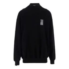 Jersey de cuello redondo con código de barras «Negro» 652981TKVE61070