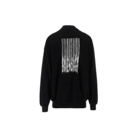 Jersey de cuello redondo con código de barras «Negro» 652981TKVE61070