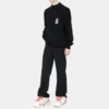 Jersey de cuello redondo con código de barras «Negro» 652981TKVE61070