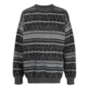 Jersey de cuello redondo con diseño Fair Isle «Gris» 675280T16121240