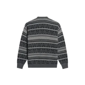 Jersey de cuello redondo con diseño Fair Isle «Gris» 675280T16121240
