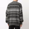 Jersey de cuello redondo con diseño Fair Isle «Gris» 675280T16121240