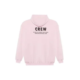 Jersey de cuello redondo con estampado de letras, rosa 578135TIV751900 Jersey de cuello redondo con estampado de letras, rosa 578135TIV751900