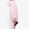 Jersey de cuello redondo con estampado de letras, rosa 578135TIV751900