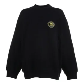 Jersey de cuello redondo con logotipo «B Crest» de estilo deportivo «Negro» 671125TLV60-1000 Jersey de cuello redondo con logotipo «B Crest» de estilo deportivo «Negro» 671125TLV60-1000