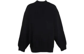 Jersey de cuello redondo con logotipo «B Crest» de estilo deportivo «Negro» 671125TLV60-1000 Jersey de cuello redondo con logotipo «B Crest» de estilo deportivo «Negro» 671125TLV60-1000