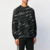 Jersey de cuello redondo con logotipo en jacquard «Negro» 555381T15241070
