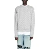 Jersey de cuello redondo con logotipo integral «Gris claro-Blanco» 702952T32331461
