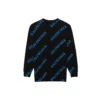 Jersey de cuello redondo con logotipo integral «Negro azul» 625970T31781165