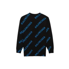 Jersey de cuello redondo con logotipo integral «Negro azul» 625970T31781165