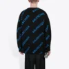Jersey de cuello redondo con logotipo integral «Negro azul» 625970T31781165