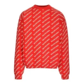 Jersey de cuello redondo con logotipo integral «Rojo Blanco» 702952T32336090 Jersey de cuello redondo con logotipo integral «Rojo Blanco» 702952T32336090