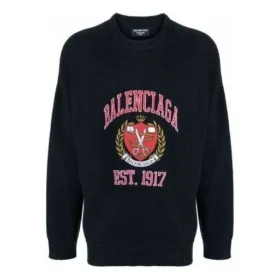 Jersey de cuello redondo con logotipo universitario «Black» 675267T32178065 Jersey de cuello redondo con logotipo universitario «Black» 675267T32178065