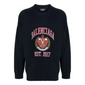 Jersey de cuello redondo con logotipo universitario «Est. 1917» «Negro» 675267T32171000