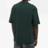 Jersey de cuello redondo de manga corta para hombre de Balenciaga con estampado de letras, verde, 612966TIV543011