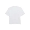 Jersey de cuello redondo de manga corta para hombre de Balenciaga con estampado de palabras, blanco, 641614TJVI39040